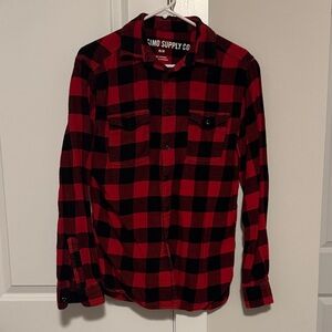 Mossimo Supply Co. Red and Black Checkered Shirt